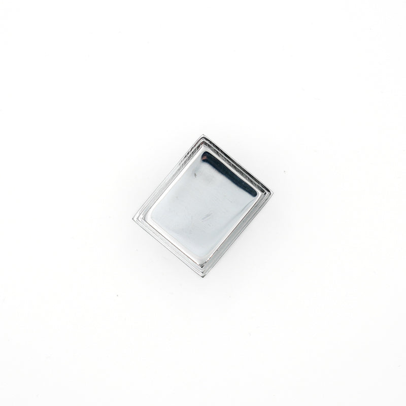 Polished Nickel Detailed Edge Square Knob