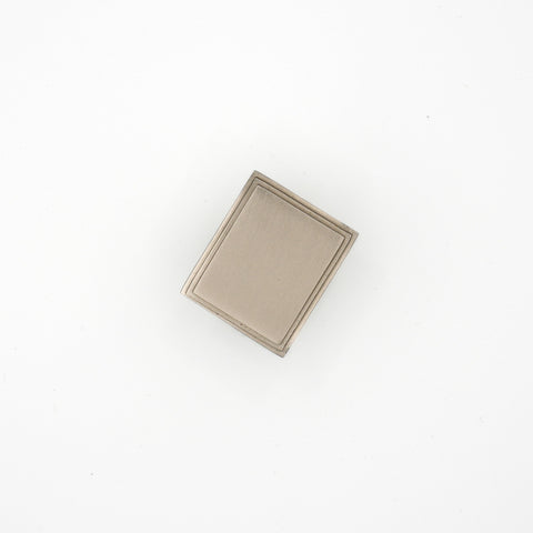 Antique Pewter Detailed Edge Square Knob