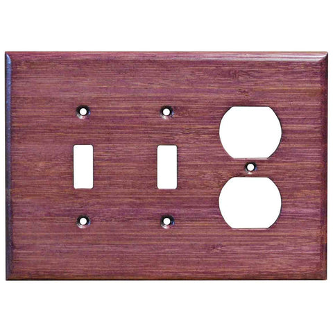 Bamboo Wild Geranium Purple - 2 Toggle/Outlet Combo Wallplates