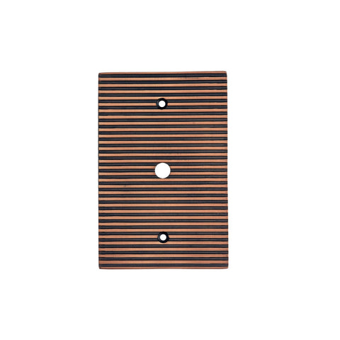 Modern Lined Antique Wall Plates with Copper Finish