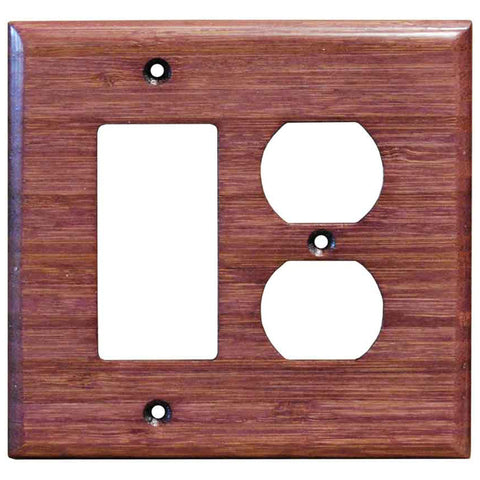 Bamboo Wild Geranium Purple - GFCI Rocker/Duplex Outlet Wall Plates