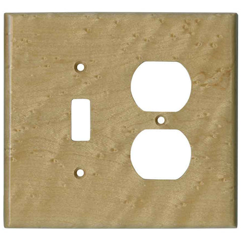 Birdseye Maple Satin Lacquer - Combination 1 Toggle/Outlet Cover Plates