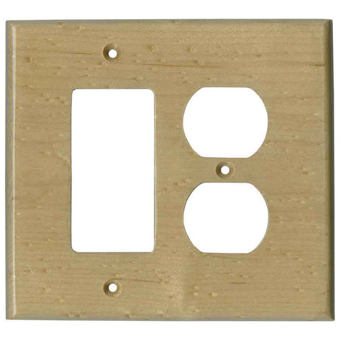 Birdseye Maple Satin Lacquer - GFCI Rocker/Duplex Outlet Wall Plates