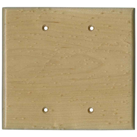 Birdseye Maple Satin Lacquer - Double Blank Wallplate Covers