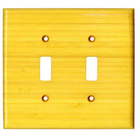 Bamboo Evening Glow Yellow - Single Toggle Switch Plates