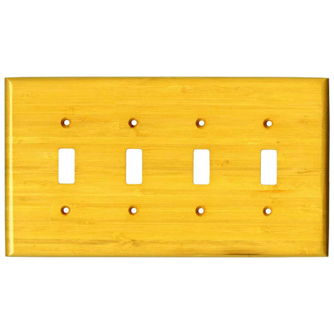 Bamboo Evening Glow Yellow - Single Toggle Switch Plates