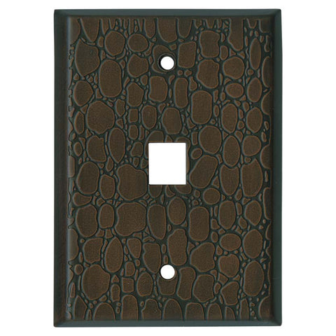 Brown Leather Steel - 1 Port Modular Plates