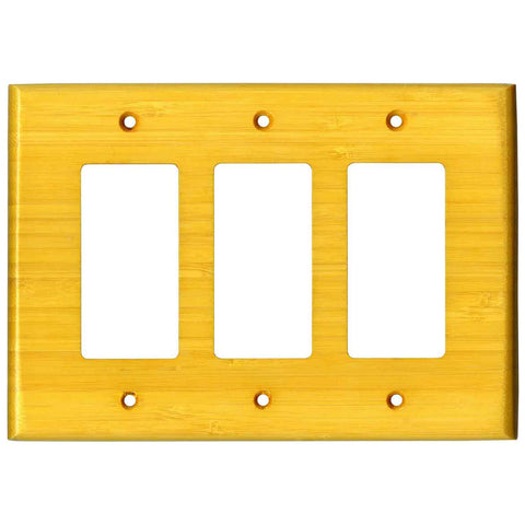 Bamboo Evening Glow Yellow - Single Toggle Switch Plates