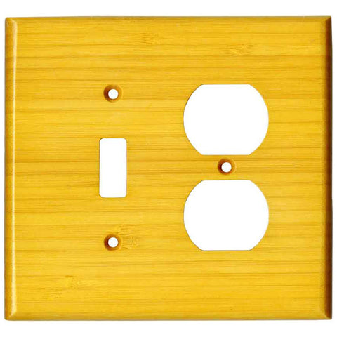 Bamboo Evening Glow Yellow - Single Toggle Switch Plates