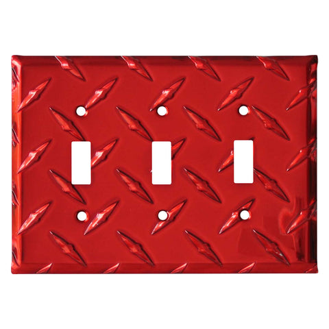 Polished Diamond Plate Tread Red