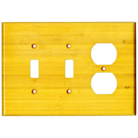 Bamboo Evening Glow Yellow - Single Toggle Switch Plates