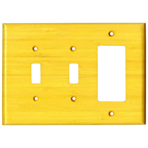 Bamboo Evening Glow Yellow - Single Toggle Switch Plates