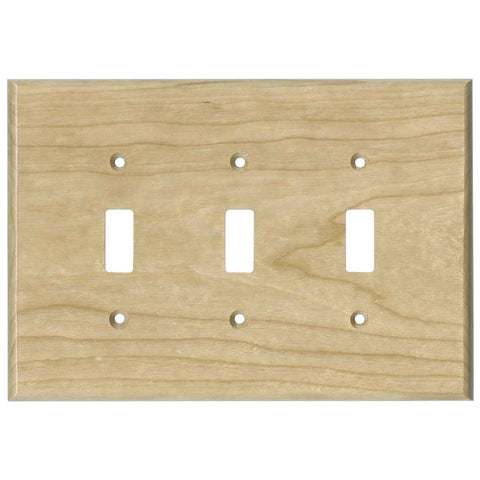 Cherry Unfinished - Single Toggle Switch Plates