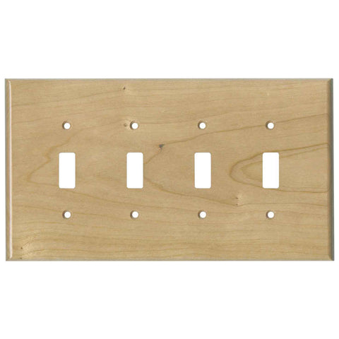 Cherry Unfinished - Single Toggle Switch Plates