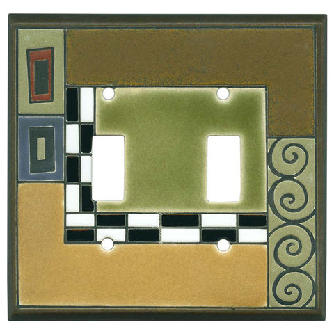Klimt Ceramic - Double Toggle Switch Plates