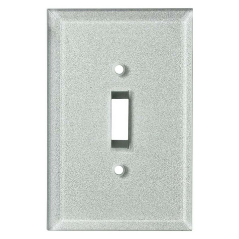 Glass Silver - Single Toggle Switch Plates