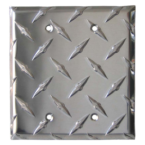 Polished Diamond Plates Tread - Combination 1 Toggle/Outlet Cover Plates