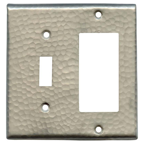 Hammered Antique Pewter - Combination 1 Toggle/Rocker Switch Covers