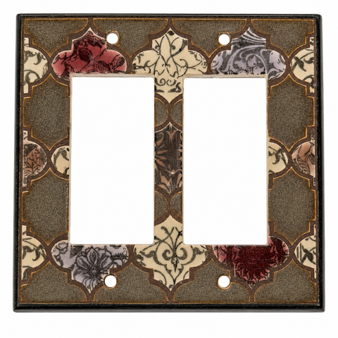 Quatrefoil Multicolor Ceramic - 2 GFI Rocker