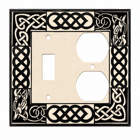Black and White Designed Border - 1 Toggle/Duplex