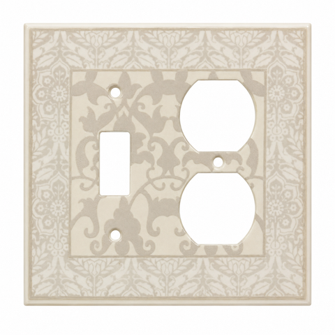 White Vintage Design - 1 Toggle/Duplex