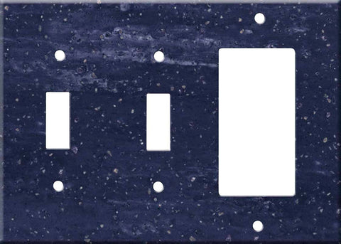 Corian Elderberry - 2 Toggle/1 GFCI Rocker Switchplates