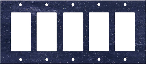 Corian Elderberry - 5 GFCI Rocker Decora Switch Covers