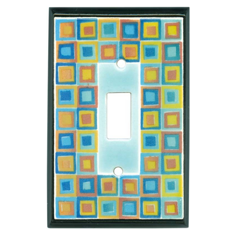 Art Glass Ceramic - Single Toggle Switch Plates