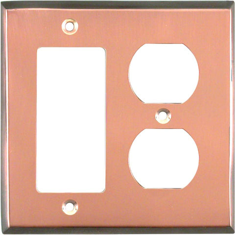Antiqued Edge Copper - GFCI Rocker/Duplex Outlet Wall Plates