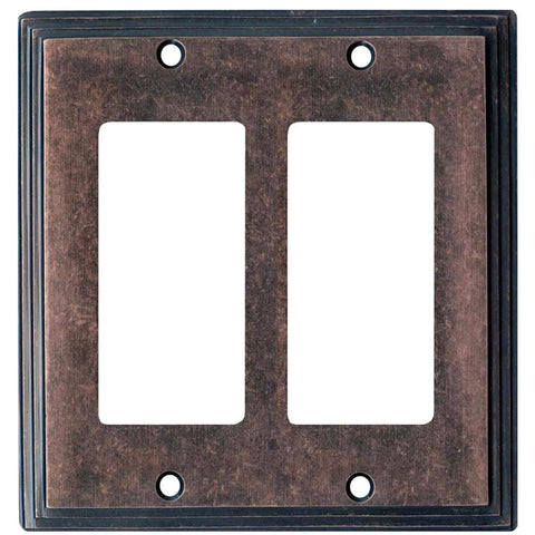 Art Deco Step Mottled Antique Copper