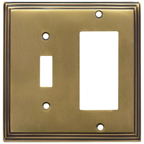 Art Deco Step Antique Brass