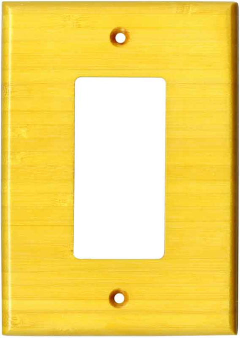 Bamboo Evening Glow Yellow - Single Toggle Switch Plates