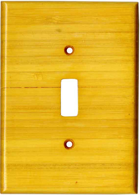 Bamboo Evening Glow Yellow - Single Toggle Switch Plates