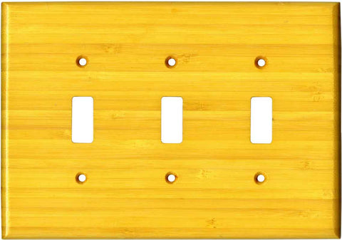Bamboo Evening Glow Yellow - Single Toggle Switch Plates