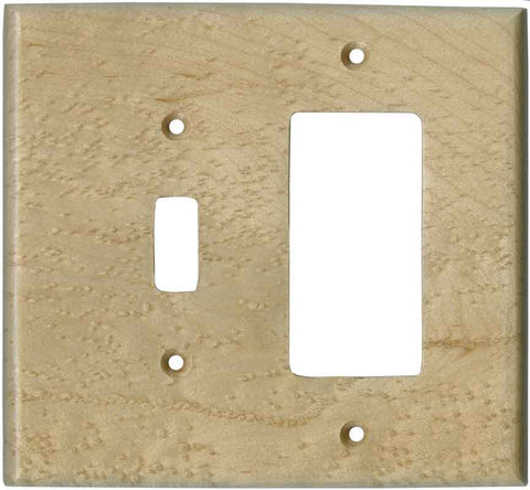 Birdseye Maple Satin Lacquer - Combination 1 Toggle/Outlet Cover Plates