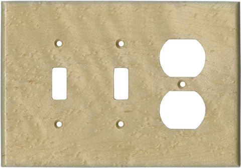 Birdseye Maple Satin Lacquer - Combination 1 Toggle/Outlet Cover Plates