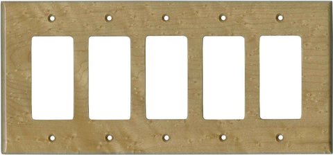 Birdseye Maple Satin Lacquer - Combination 1 Toggle/Outlet Cover Plates