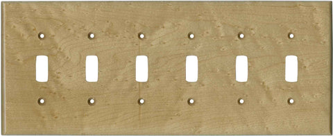 Birdseye Maple Satin Lacquer - Combination 1 Toggle/Outlet Cover Plates