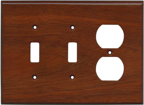 Bloodwood Satin Lacquer - Cable Wall Plates