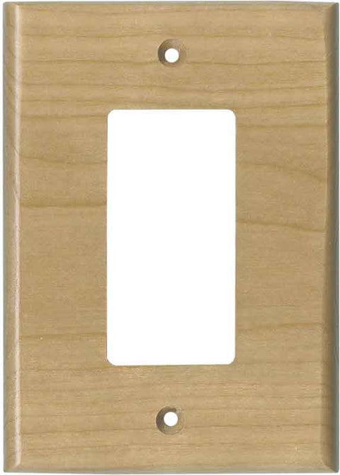 Cherry Unfinished - Single Toggle Switch Plates