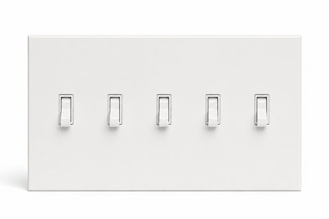 CleanPlate White - 5 Toggle