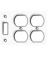 Modern Antique Wall Plates with Black Enamel Finish