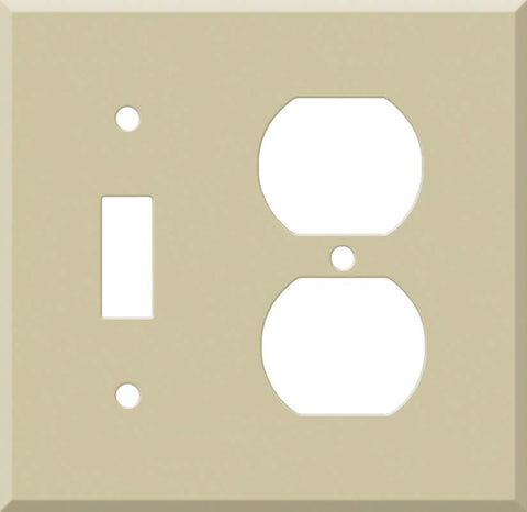 Corian Sand - Combination 1 Toggle/Outlet Cover Plates