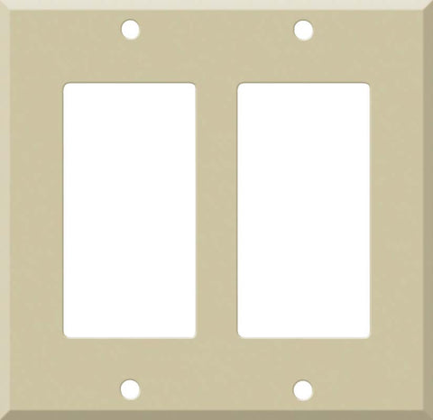 Corian Sand - 2 Gang Double GFCI Rocker Wallplates