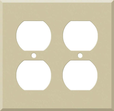 Corian Sand - 2 Gang Electrical Outlet Covers