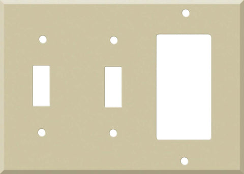Corian Sand - 2 Toggle/1 GFCI Rocker Switchplates