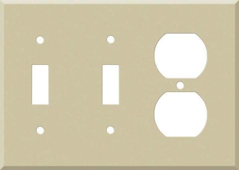 Corian Sand - 2 Toggle/Outlet Combo Wallplates