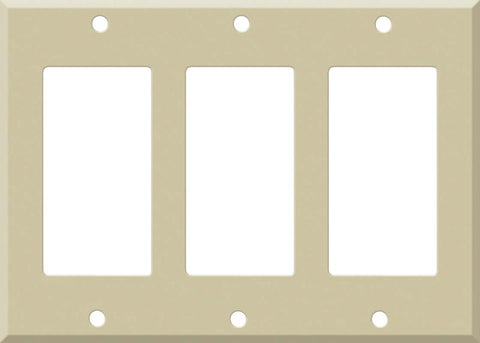 Corian Sand - 3 Rocker GFCI Decora Switch Covers
