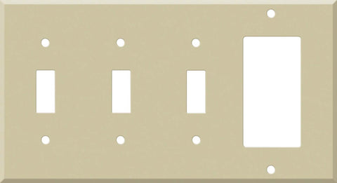 Corian Sand - 3 Toggle/1 Rocker GFCI Switch Covers