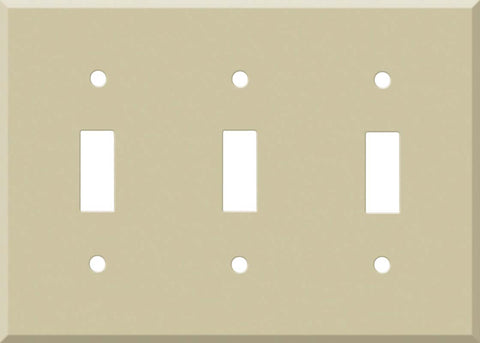 Corian Sand - 3 Toggle Light Switch Covers
